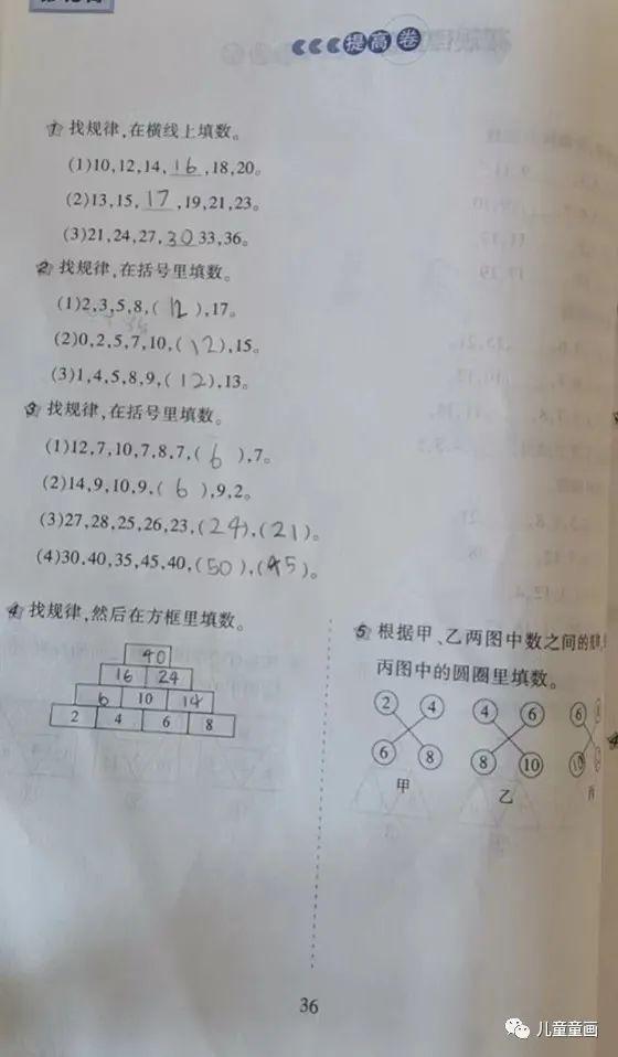 二年级下册找规律的数学题，二年级下册找规律的数学题答案？