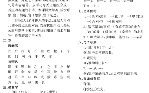 一年级上册语文知识盘点归纳，一年级上册语文第六组知识点总结？