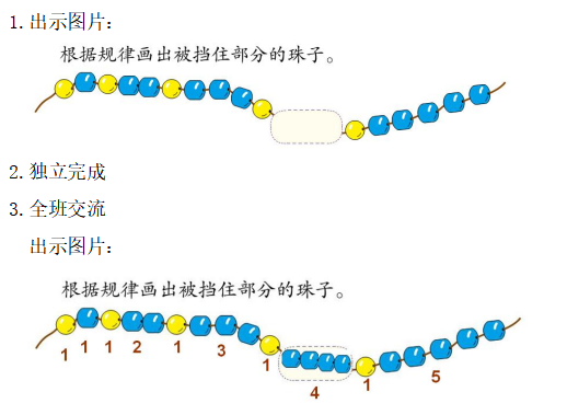 幼儿园第七单元找规律的数学题，找规律第五课时教案？