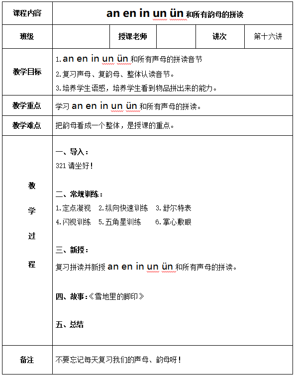 幼儿拼音教学大班简案，幼儿拼音教学大班简案第十六讲？